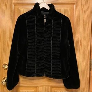 Alpine Studio Faux Fur Reversible Coat Size Medium